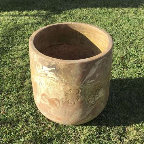 Mid C20th pair large terracotta pots / garden urns