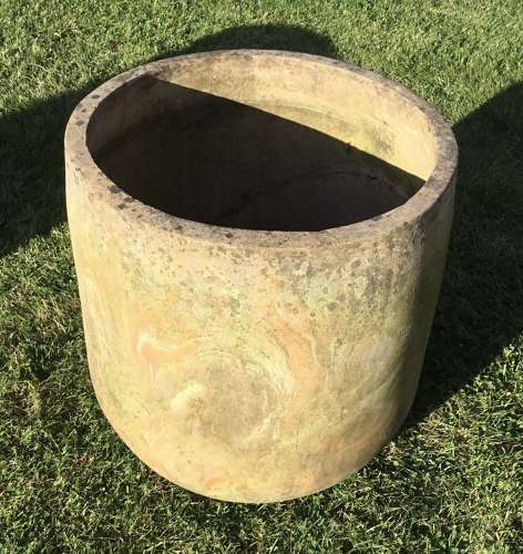 Mid C20th pair large terracotta pots / garden urns