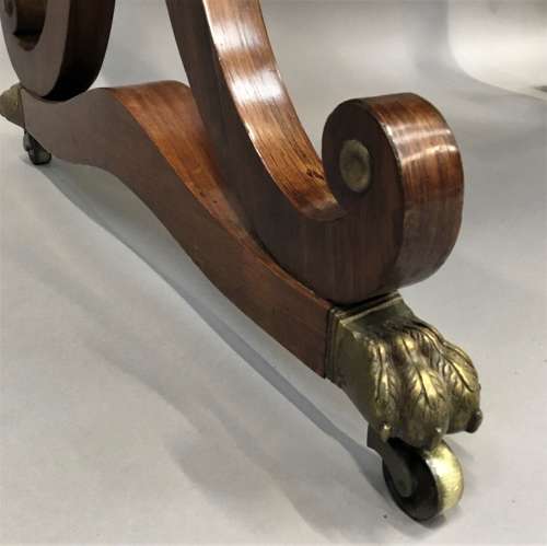 Smart Regency rosewood brass mounted centre table