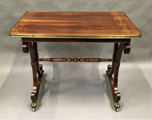 Smart Regency rosewood brass mounted centre table