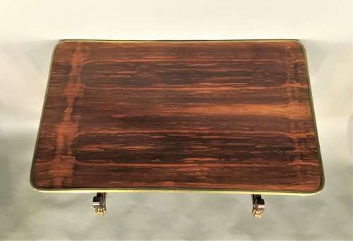 Smart Regency rosewood brass mounted centre table