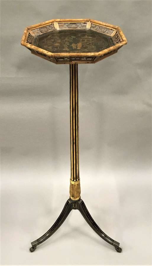 Regency lacquered 'Brighton Pavilion' torchere stand
