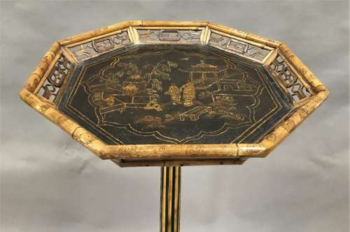 Regency lacquered 'Brighton Pavilion' torchere stand