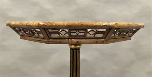 Regency lacquered 'Brighton Pavilion' torchere stand