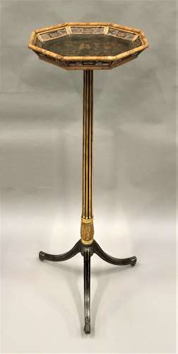 Regency lacquered 'Brighton Pavilion' torchere stand