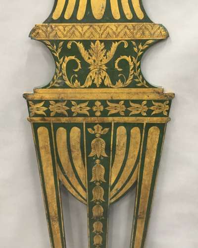 C19th large pair of neoclassical painted wall plaques / dummy boards