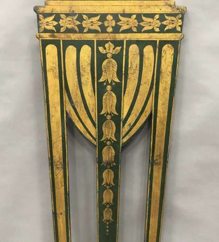 C19th large pair of neoclassical painted wall plaques / dummy boards