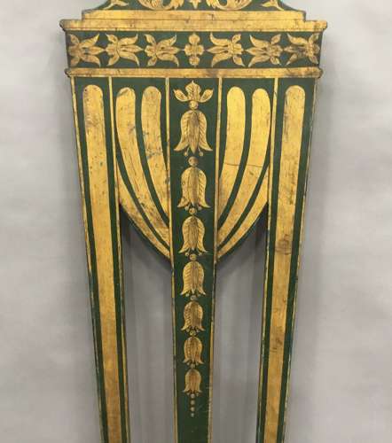 C19th large pair of neoclassical painted wall plaques / dummy boards