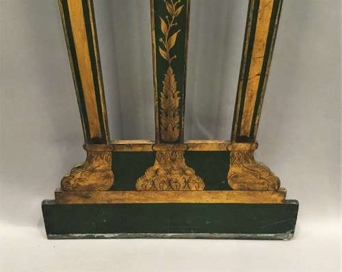 C19th large pair of neoclassical painted wall plaques / dummy boards