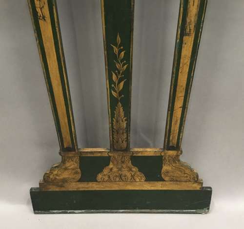 C19th large pair of neoclassical painted wall plaques / dummy boards