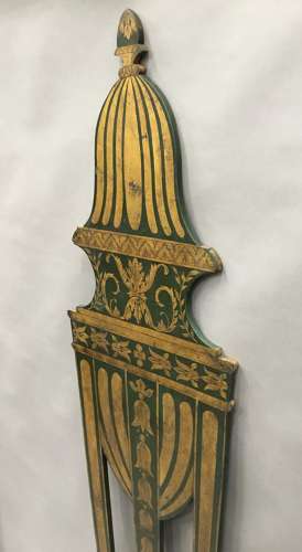 C19th large pair of neoclassical painted wall plaques / dummy boards