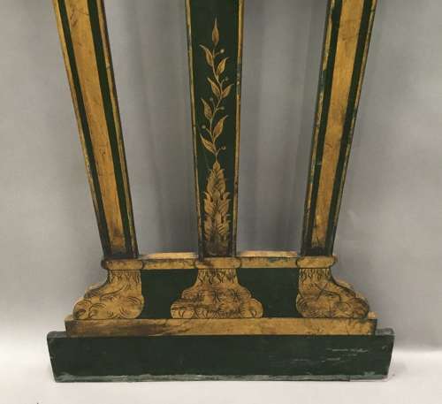 C19th large pair of neoclassical painted wall plaques / dummy boards