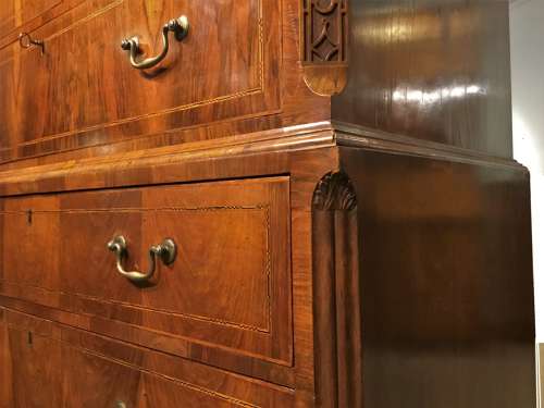Georgian walnut chest on chest / tallboy