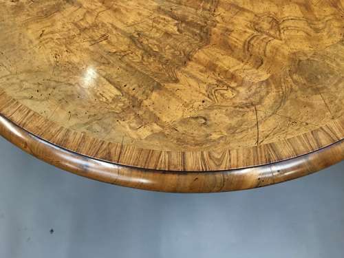 George IV Gillows centre table in burr walnut and goncalo alves