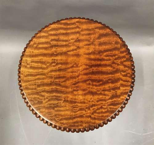 Regency unusual fiddleback  mahogany occasional table