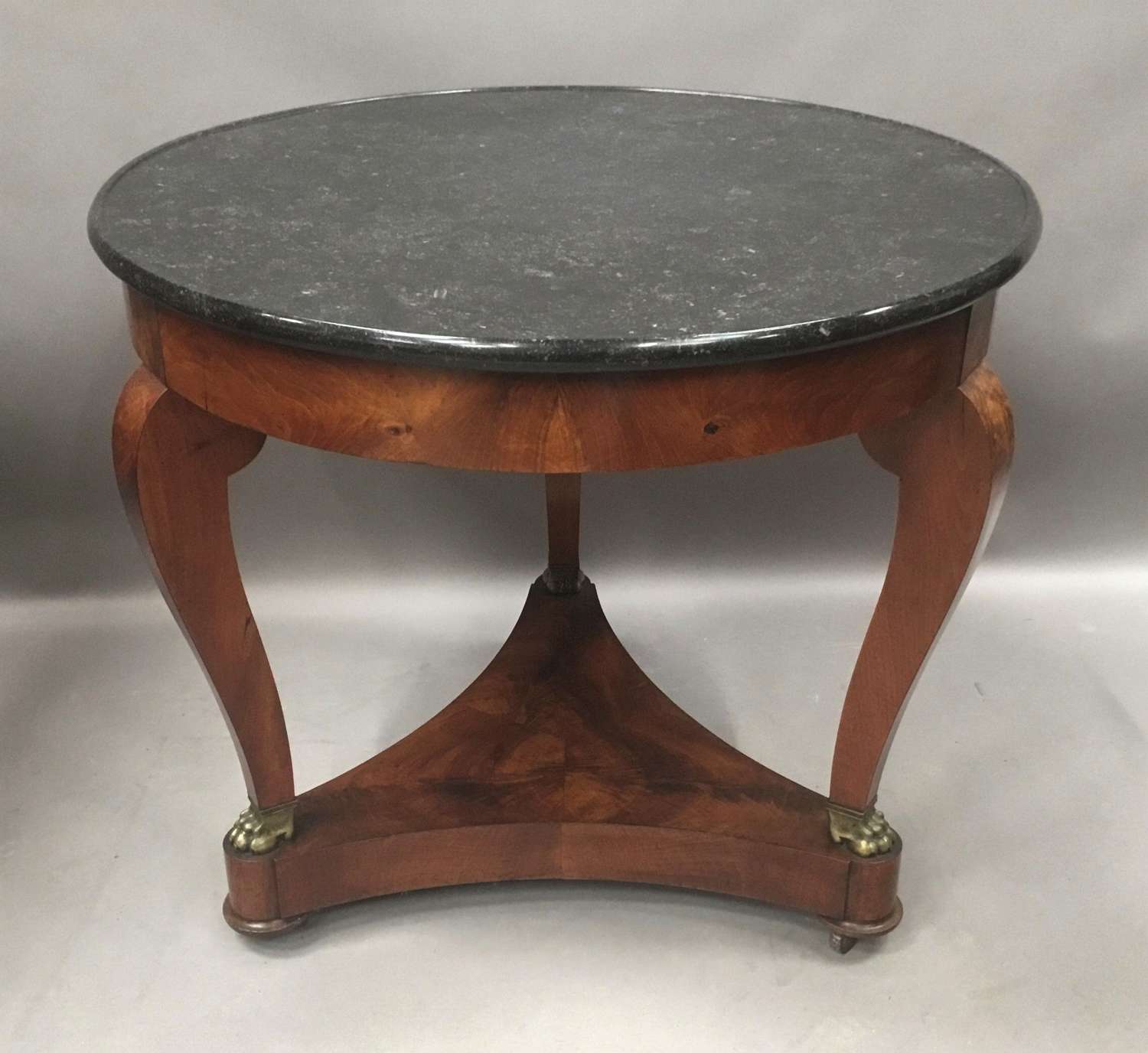 Mid C19th mahogany marble top gueridon / centre table