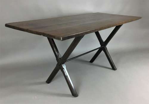 Georgian large oak tavern table / trestle table