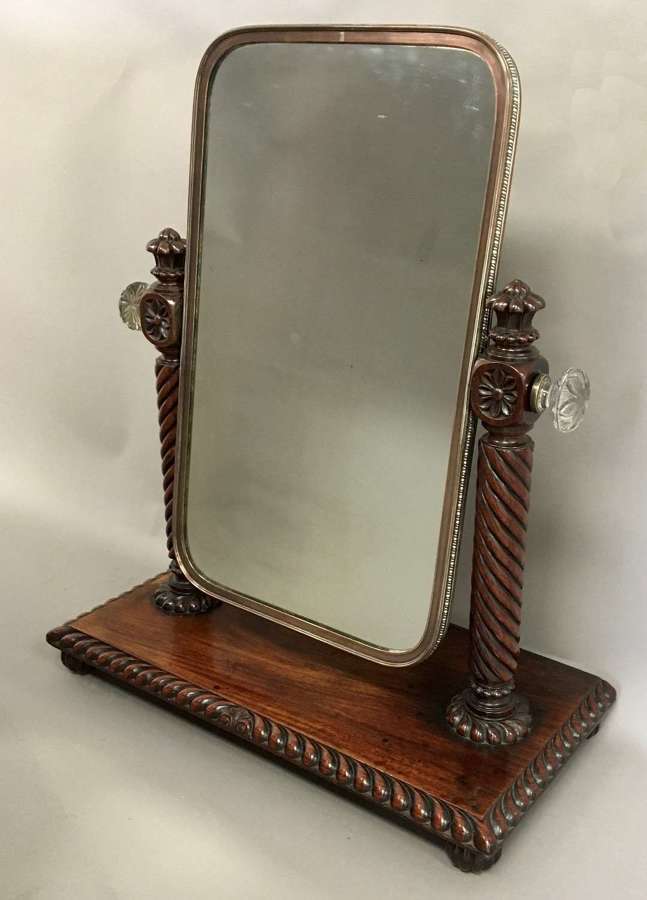 Exceptional Regency Anglo Indian padouk dressing mirror