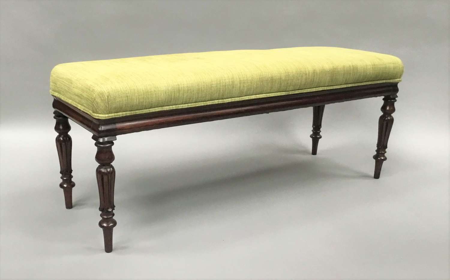 Regency mahogany long stool / window seat