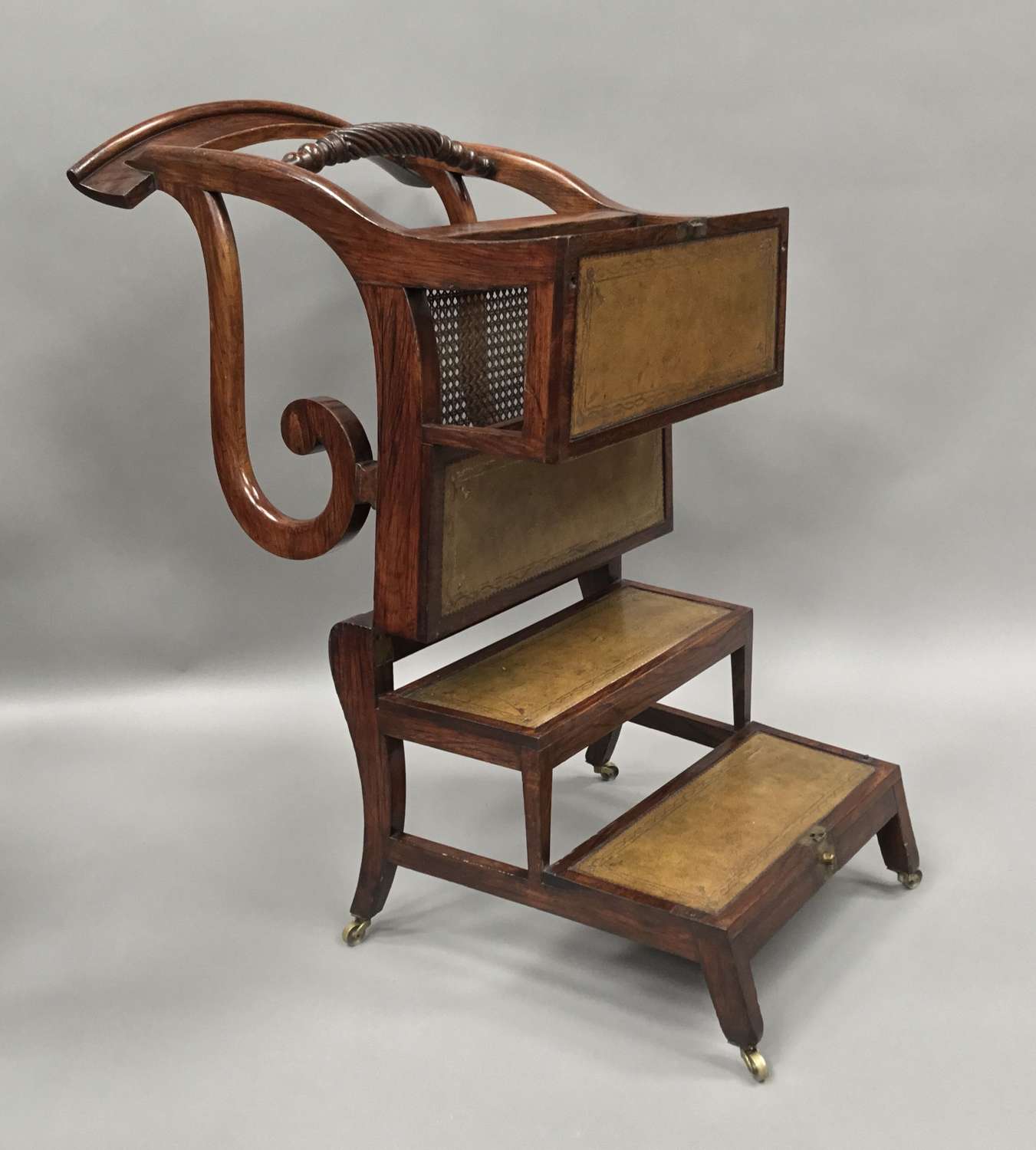 Regency metamorphic library chair / library steps