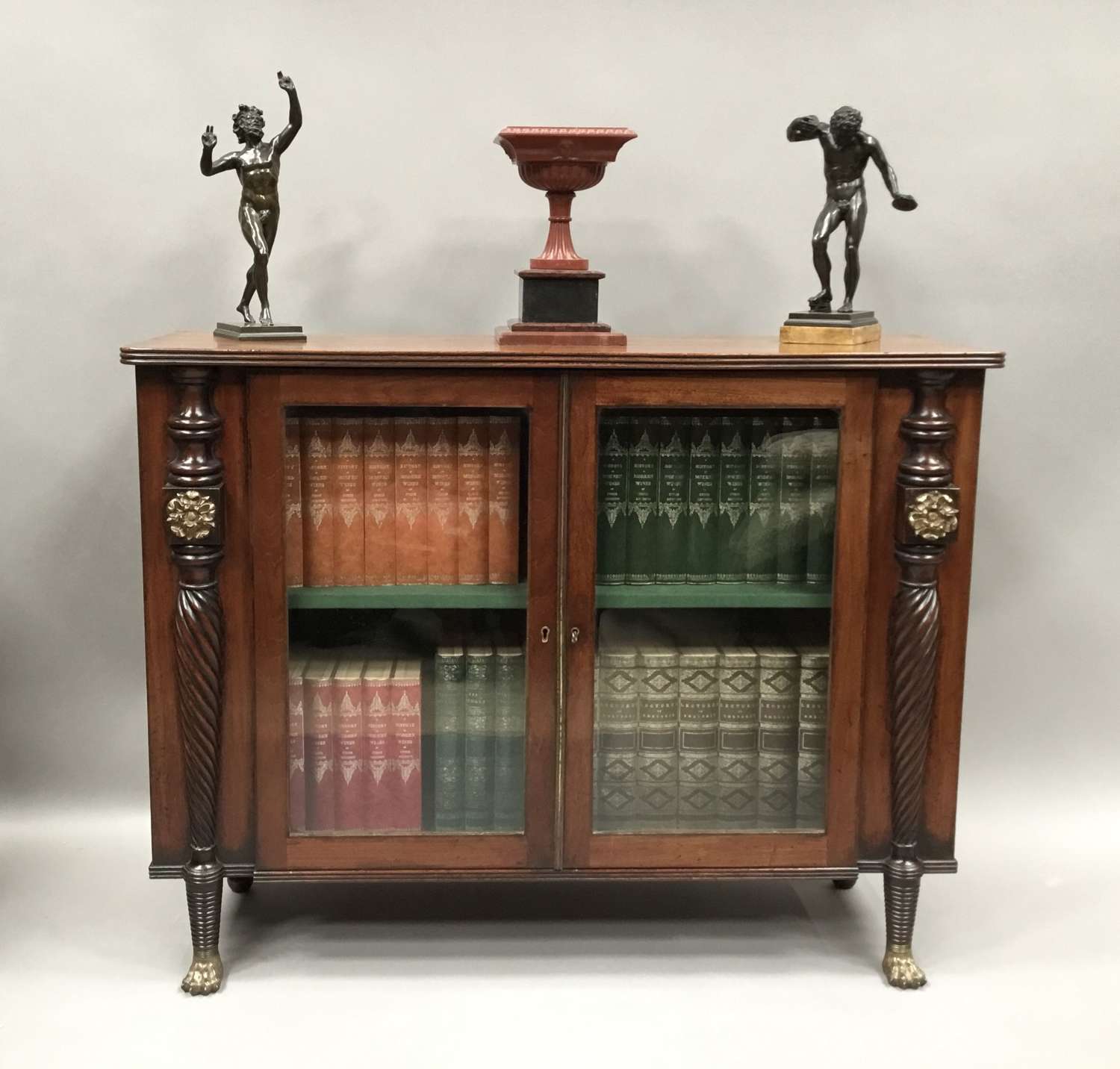 Irish Regency mahogany side cabinet / bookcase