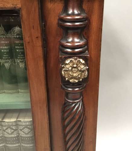 Irish Regency mahogany side cabinet / bookcase