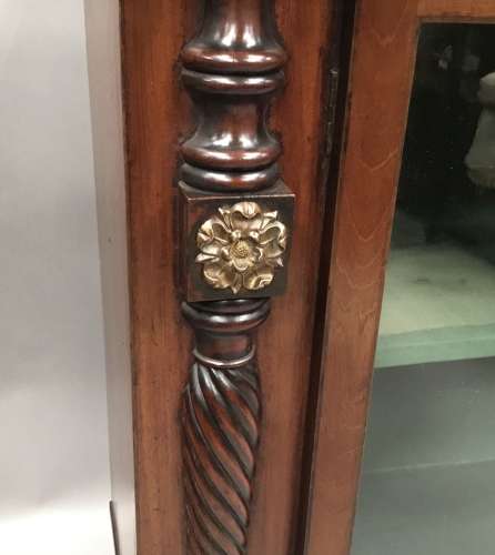 Irish Regency mahogany side cabinet / bookcase