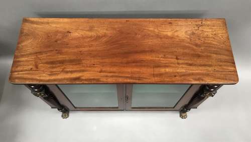 Irish Regency mahogany side cabinet / bookcase