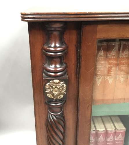 Irish Regency mahogany side cabinet / bookcase