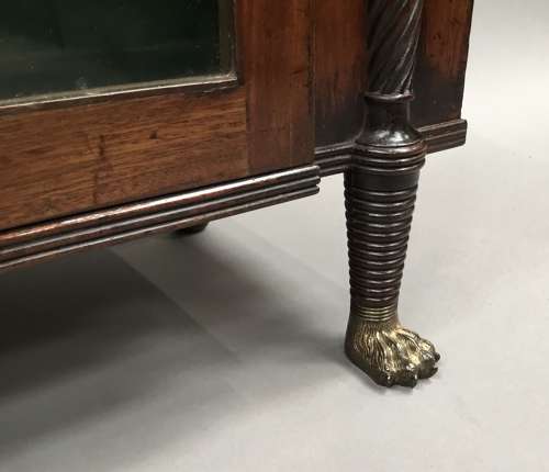 Irish Regency mahogany side cabinet / bookcase