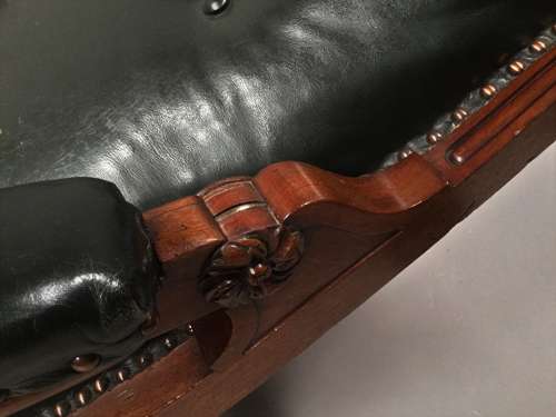 A significant late Regency mahogany and leather Daws library chair