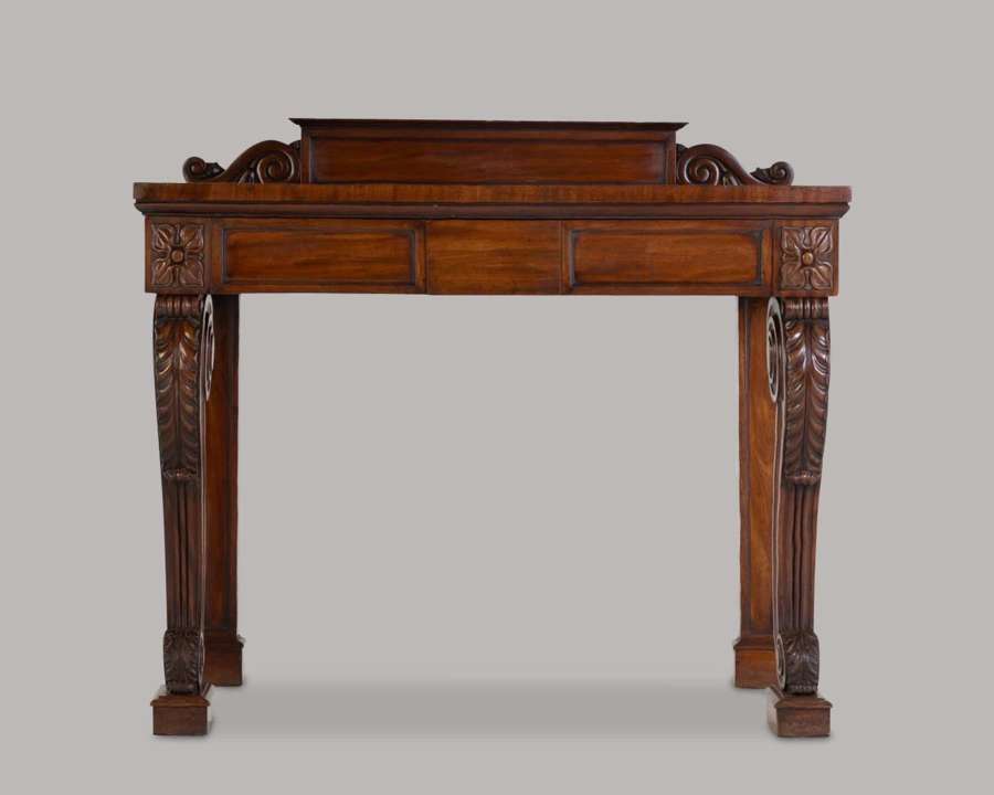 Good late Regency Gillows mahogany console / side table