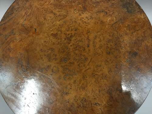 Unusual Regency burr elm occasional table