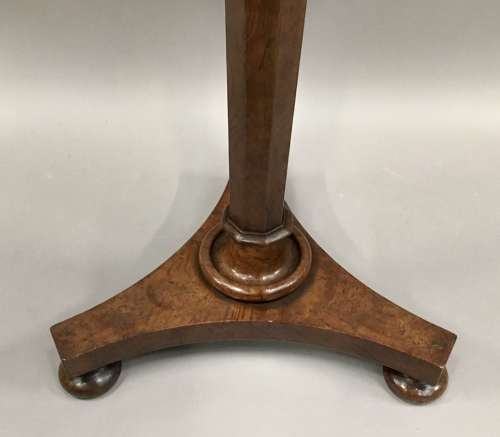 Unusual Regency burr elm occasional table