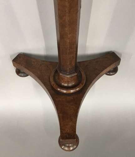 Unusual Regency burr elm occasional table