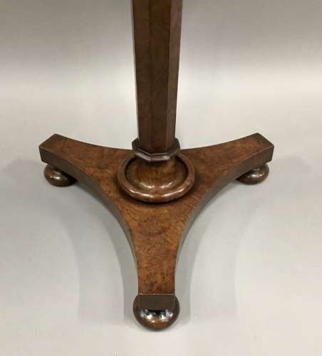 Unusual Regency burr elm occasional table