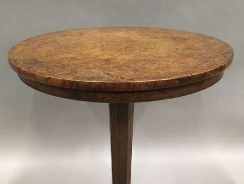 Unusual Regency burr elm occasional table