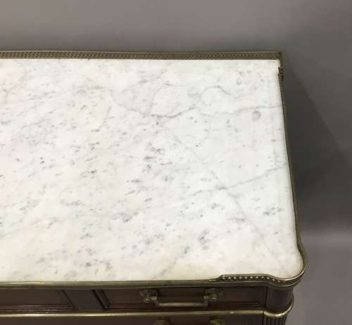 Late C18th Louis XVI neoclassical figured mahogany commode