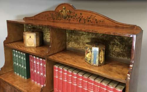 George III satinwood bookcase/cabinet