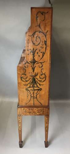 George III satinwood bookcase/cabinet