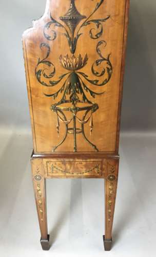 George III satinwood bookcase/cabinet