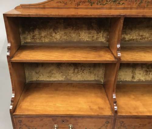 George III satinwood bookcase/cabinet
