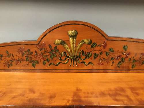 George III satinwood bookcase/cabinet