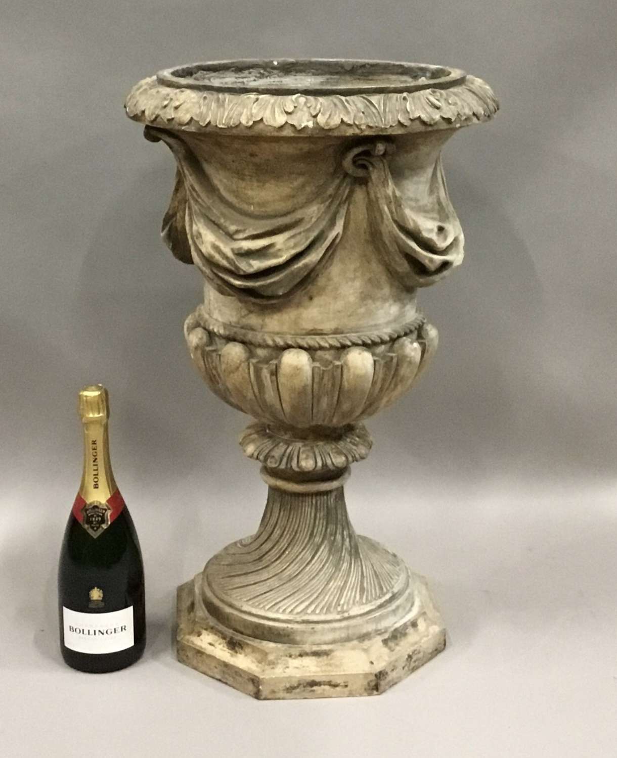 Large Regency neoclassical plaster urn