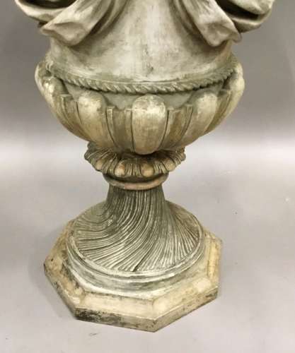 Large Regency neoclassical plaster urn