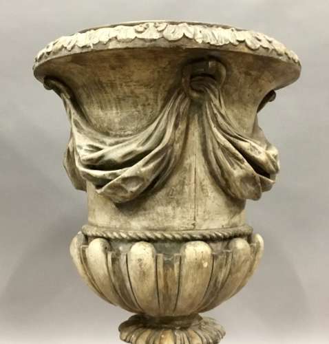 Large Regency neoclassical plaster urn