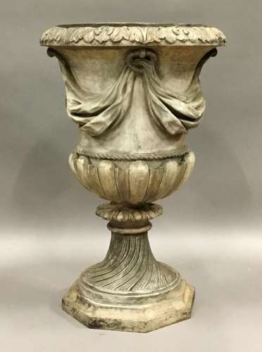 Large Regency neoclassical plaster urn
