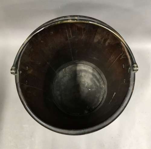 Good large C18th Irish mahogany peat bucket