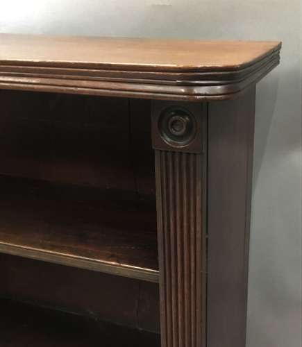 Handsome Regency 'Country House' mahogany open bookcase
