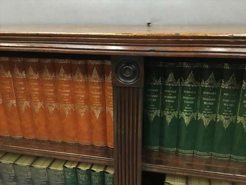 Handsome Regency 'Country House' mahogany open bookcase